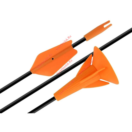 Стрела лучная фибергласс Centershot c присоской 26" оранжевая